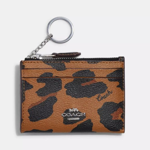 🐆Mini Skinny Id Case With Leopard Print - Picture 1 of 10